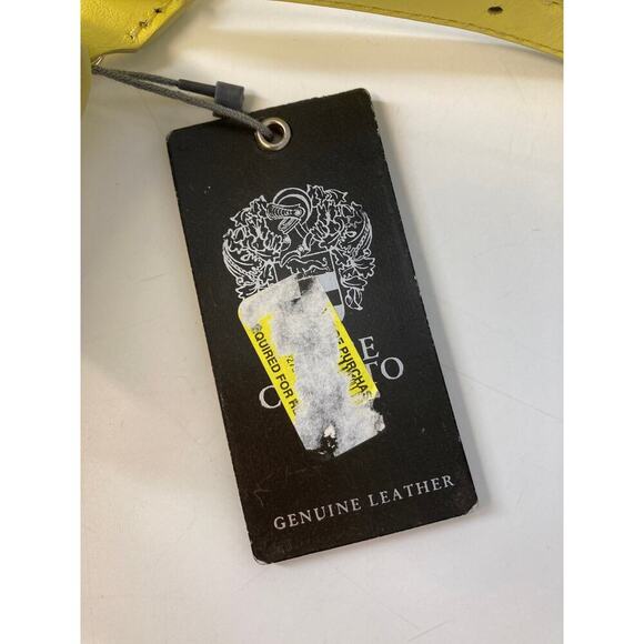 VINCE CAMUTO NWT SMALL YELLOW LEATHER CROSSBODY BAG (ASIS) - Picture 11 of 16